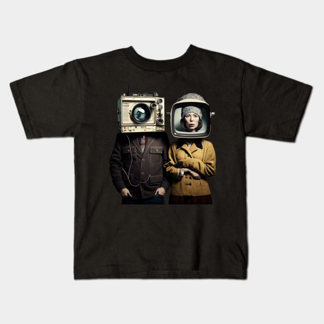 Person, Woman, Man, Camera, TV (no icons) Kids T-Shirt by AI-datamancer